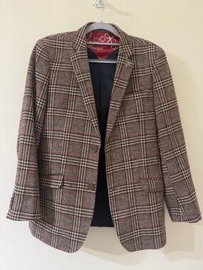 Plaid boys  Blazer Jacket in Brown and Red